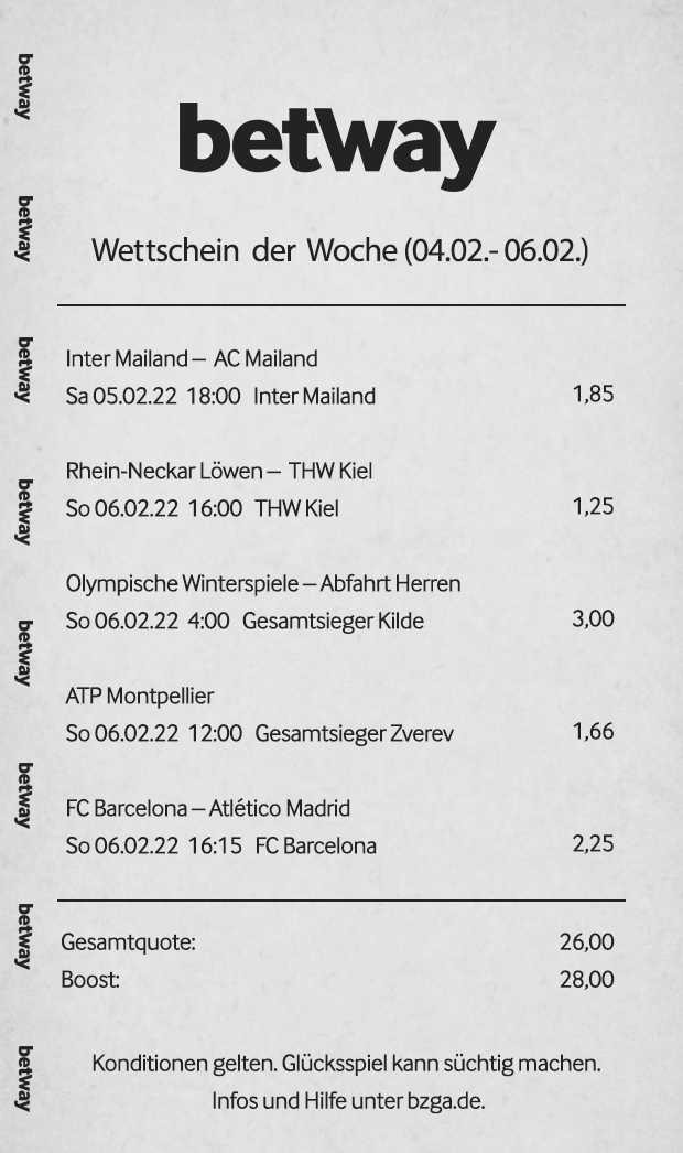 Wettschein der Woche